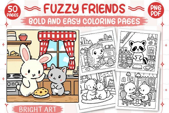Download Fuzzy Friends Coloring Pages - Coloring Collection