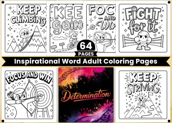 Download Inspirational Word Adult Coloring Pages - Coloring Collection