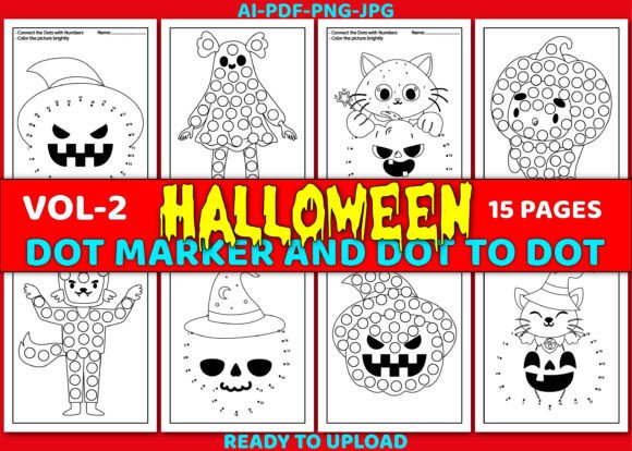 Download Halloween Dot to Dot &amp; Dot Marker - K Collection