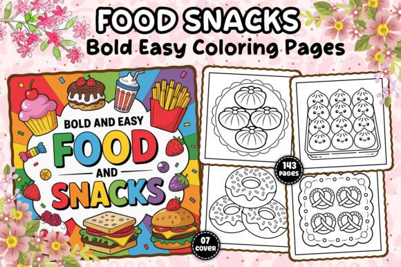 Download Bold and Easy Food Snacks Coloring Book - K Collection