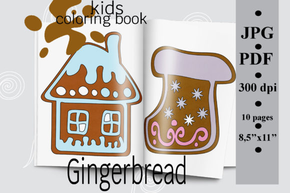 Download Gingerbread Kids Coloring Book - K Collection