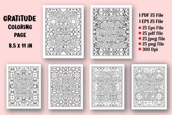 Download Gratitude Quotes Coloring Book - K Collection