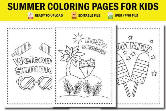 Download Summer Coloring Pages for Kids - K Collection
