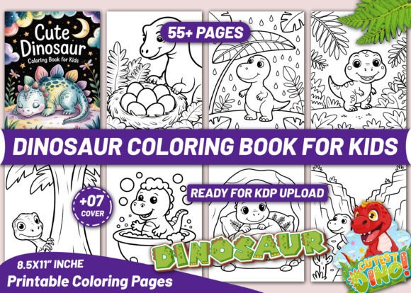 Download CUTE DINOSAUR COLORING BOOK for KIDS - K Collection