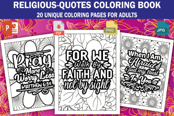 Download Religious Quotes Coloring Book Interior - K Collection