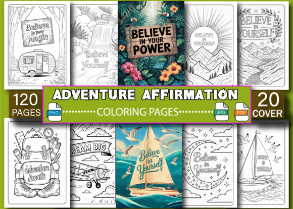 Download Adventure Affirmation Coloring Pages - Coloring Collection