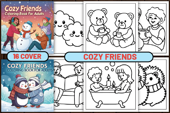 Download 64 Cozy Friends Coloring Pages for Adult - Coloring Collection