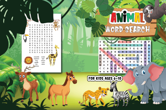 Download Animal Word Search for Kids KDP PDF - K Collection