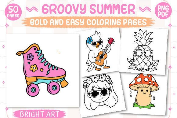 Download Groovy Summer Coloring Book - K Collection
