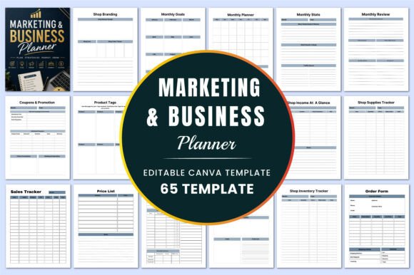Download Marketing &amp; Business Planner KDP Canva - K Collection