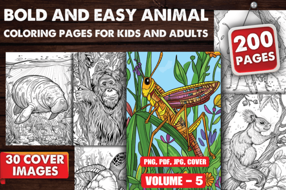 Download Bold and Easy Animal Coloring Pages V-05 - Coloring Collection