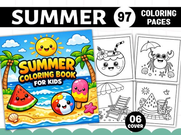 Download SUMMER COLORING PAGES for KIDS - K Collection