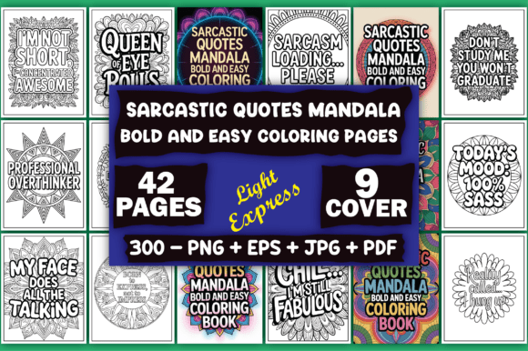 Download Sarcastic Quotes Mandala Coloring Pages - Coloring Collection