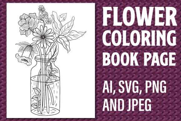 Download Flower Coloring Book Page for KDP - K Collection