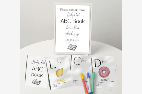 Download ABC Coloring Book Baby Shower Game - K Collection