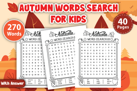 Download Autumn Word Search for Kids - K Collection