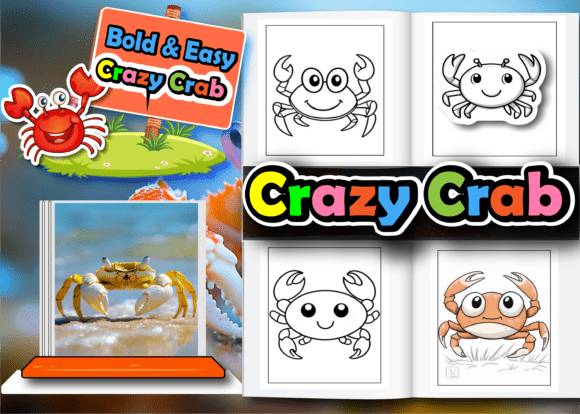 Download Crazy Crab Coloring Pages for Kids - K Collection