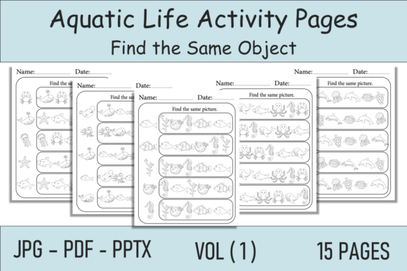 Download Ocean Animals Worksheets Search Puzzle - K Collection