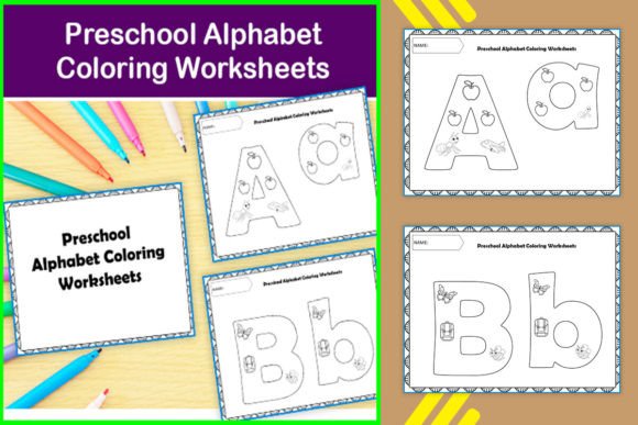 Download Preschool Alphabet Coloring Worksheets - K Collection