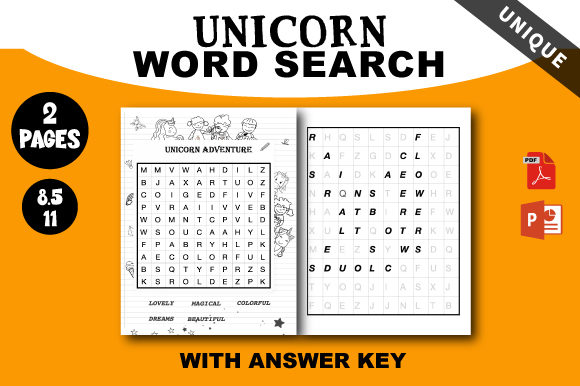 Download Unicorn Word Search for Kids 4 ADVENTURE - K Collection