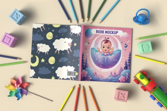 Download Toddler Coloring Book Cover Mockup - K Collection