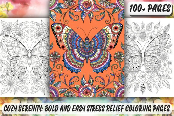 Download Bold and Easy StressRelief Coloring Page - Coloring Collection