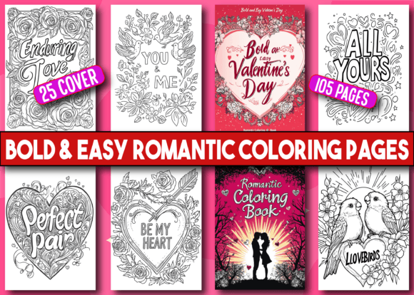 Download Bold and Easy Romantic Coloring Pages - Coloring Collection