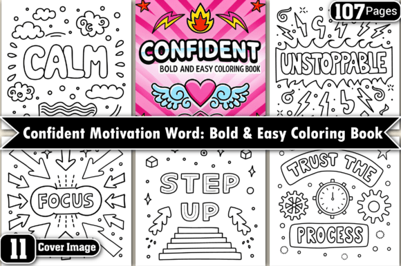Download Confident: Bold and Easy Coloring Pages - Coloring Collection