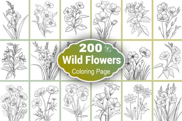 Download Wild Flowers Coloring Page - Coloring Collection