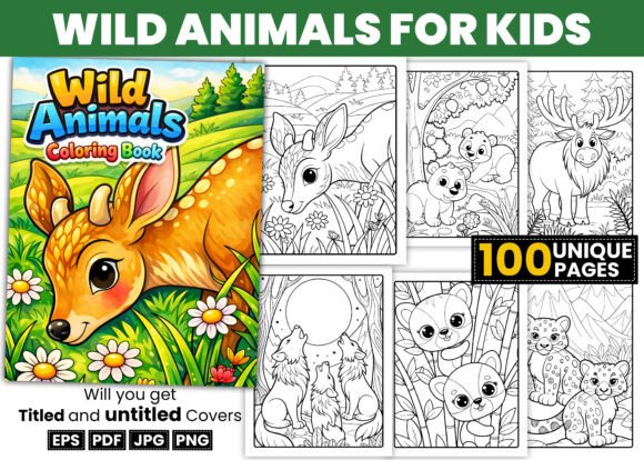 Download Wild Animals Kids Coloring Book Pages - K Collection
