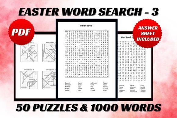 Download Easter Word Search Puzzle for Adults 3 - Premium Bundle