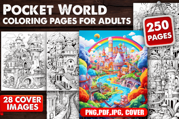 Download 250 Pocket World Coloring Pages Adult - K Collection