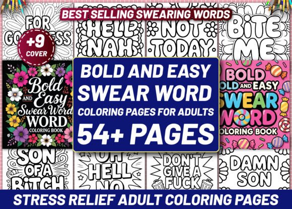 Download BOLD and EASY SWEAR WORD COLORING BOOK - K Collection
