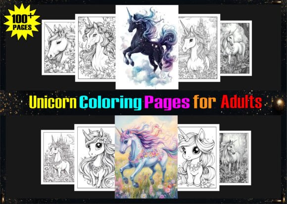 Download Unicorn Coloring Book for Adults - K Collection