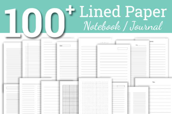Download Lined Paper Bundle | Notebook | Journal - K Collection