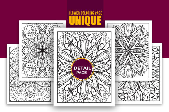 Download Mandala Floral Coloring Book Interior - K Collection