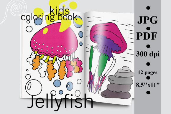 Download Jellyfish Kids Coloring Book Printable - K Collection
