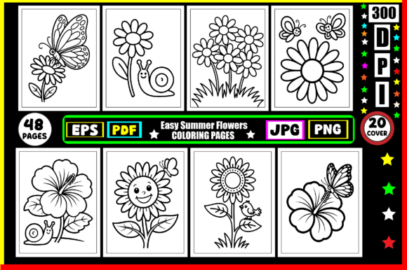 Download Easy Summer Flowers Coloring Pages - Coloring Collection