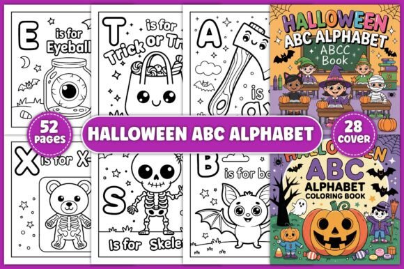 Download Halloween ABC Alphabet Coloring Book - K Collection