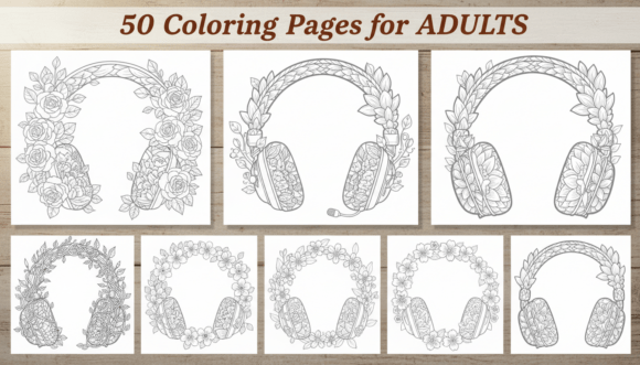 Download 50 Floral Headphones Coloring Pages - Coloring Collection