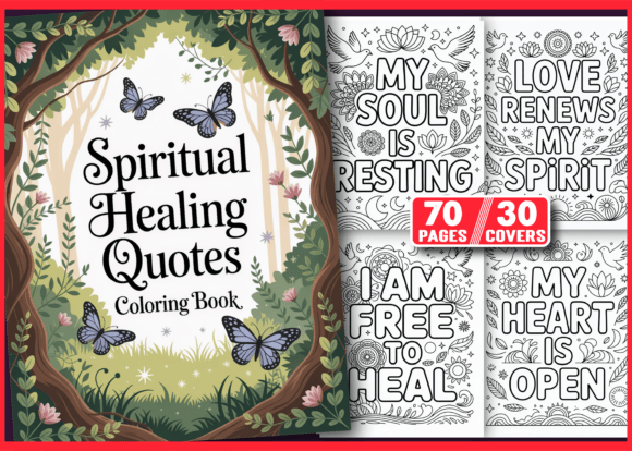 Download Spiritual Healing Quotes Coloring Book - K Collection