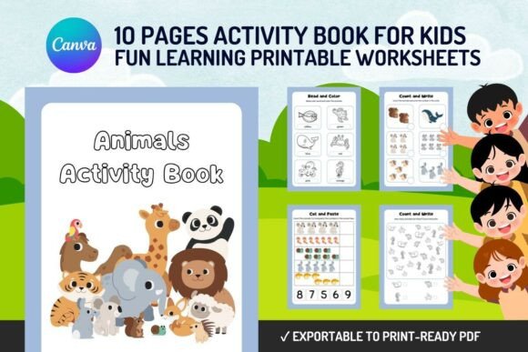 Download 10 Pages Activity Book for Kids - K Collection