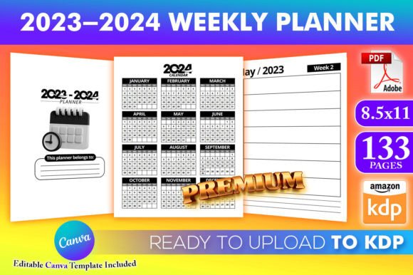 Download 2023-2024 Planner KDP Canva Template - K Collection