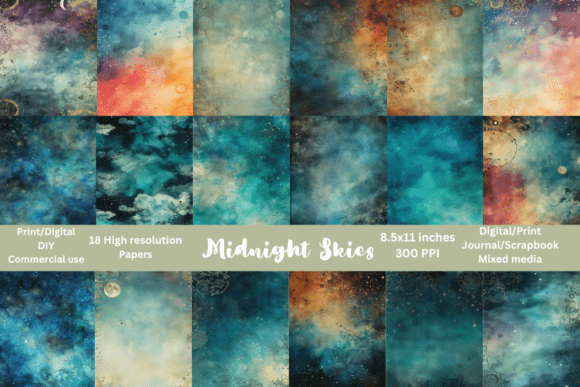 Download 18 HI-RES 8.5x11 Print Ready Backgrounds - K Collection
