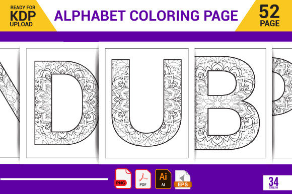 Download Kids Alphabet Coloring Book Bundle - K Collection