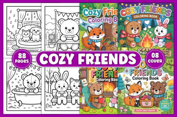 Download Cozy Friends Coloring Pages for Adults - Coloring Collection