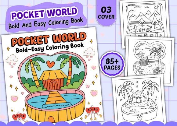 Download Bold and Easy Pocket World Coloring Book - K Collection