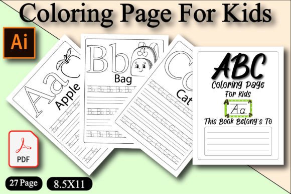 Download ABC Coloring Page for Kids KDP Interior - K Collection