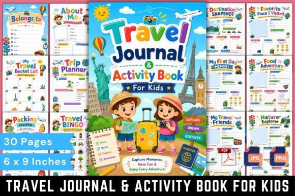 Download Travel Journal &amp; Activity Book for Kids - K Collection