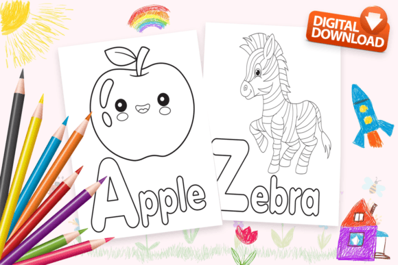 Download ABC Alphabet Coloring Pages for Kids 2-4 - K Collection